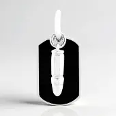 Cavill - Zilveren Hanger 925 Sterling met 0,049 ct Diepblauwe Carré Tanzaniet uit Tanzania - Elegante, Moderne Hangers voor Dames - 23x10 mm