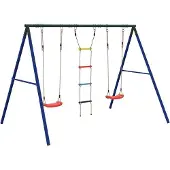 vidaXL Schommelset met schommels en ladder
