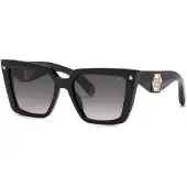 Philipp Plein Zonnebril SPP178 56/18/140 Glanzend Zwart Acetaat VROUW SPP178