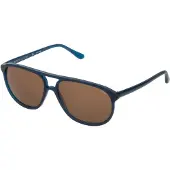 Lozza Zonnebril - - SL1827L - Mat transparant blauw - Acetaat - Aviator 61 mm