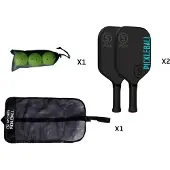 Sporti France Indoor Wood Pickleball Set Zwart