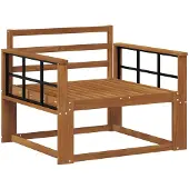 vidaXL Buiten Midden Sofa Naturel