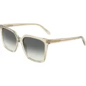 Salvatore Ferragamo Zonnebril - - SF2102S - Transparant salie - Acetaat - Vierkant