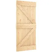 vidaXL Deur NARVIK 95 x 210 cm Massief Pine Hout (Onbehandeld) Naturel