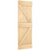 vidaXL Deur NARVIK 70 x 210 cm Massief Pine Hout (Onbehandeld) Naturel