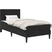 vidaXL Bedframe met matras met hoofdeinde Zwart 80 x 200 cm Fluweel