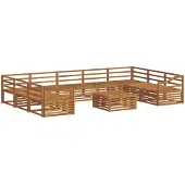 vidaXL Buiten bank set 10 st Naturel Massief Acacia Hout