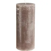 Viana Grote bruine pilaarkaarsen, effen kleur rookbruin, rustiek design, 100