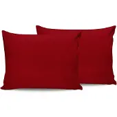 Asir - Kussensloopset - Kastanjebruin – 50 x 80 cm – 100% katoen