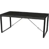 LivingFurn eetkamertafel norris 180x90x76 cm mangohout / gecoat staal