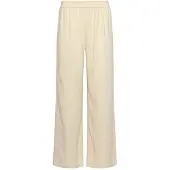 Smashed Lemon Linnen look wide leg broek in crème beige |