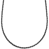 Lucleon Essentials | 4 mm Gunmetal Zwarte Ketting met Gedraaide Schakels