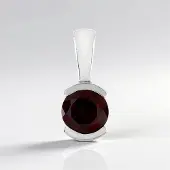 Cavill - Zilveren Hangertje met Roze Zirkoon 0,99 ct - 925 Sterling Zilver - Ronde Cambodjaanse Edelsteen - Elegant Bezel Sieraad