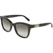 Ferragamo Zonnebril - - SF2108S - Zwarte acetaat - Vierkant - 54 mm