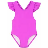 SuperCute badpak fuchsia roze met gekruiste bandjes maat 80/86