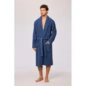 Woody Heren badjas donkerblauw - maat S