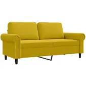 vidaXL Tweezitsbank 140 cm fluweel geel