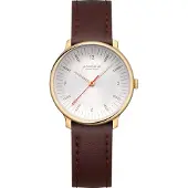 Mondaine Doppio 33mm staal leer bruin