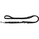 Hunter Magic Star verstelbare leren hondensnoer 18/200cm Zwart