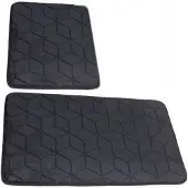 Euromat Sumba Antislip Badkamermat Set 2 Delig Zwart