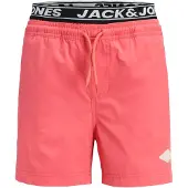 Jack & Jones Junior Zwemshorts 'JPSTMAUI' koraal / zwart / wit