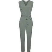 LASCANA Jumpsuit van kreukvrije stof, elegante jumpsuit in wikkeloptiek, strijkvrij (Met een bindceintuur) | Maat 38