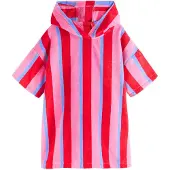 Next Badjas lichtbeige / royal blue/koningsblauw / pitaja roze / rood
