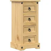 Super Merchant Nachtkastje Corona 35x32,5x74 cm massief grenenhout