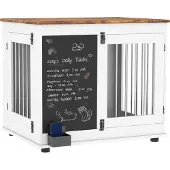 PawHut Hondenbench Meubels - Spaanplaat - 80x60x70cm - Wit