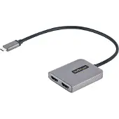 StarTech.com USB-C naar Dual HDMI Adapter, USB Type-C Multi-Monitor MST Hub, Dual 4K 60Hz HDMI Laptop Display Extender / Splitter, HDR, Extra-Lange Vaste Kabel - Enkel Windows