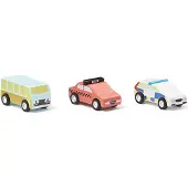 Kids Concept Autos - 3er-Pack - Rückziehmechanismus - Aiden - - One Size - Autos