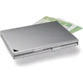 Durable BUSINESS CARD BOX duo visitekaarthouder Aluminium Zilver