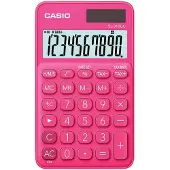 Casio SL-310UC-RD - Zakrekenmachine - 10-cijferig display - Zonne- en batterijvoeding - Rood
