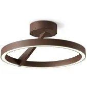 Artdelight Design plafondlamp Oregon Ø 33cm - Brons geborsteld
