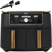 Ninja AF400EU Dubbel 9,5 l Vrijstaand 2470 W Heteluchtfriteuse Zwart