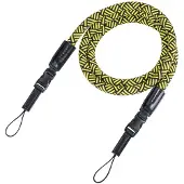 Hama Cameraband "Braid 120", snelsluiting, lengte 120 cm, zwart/geel