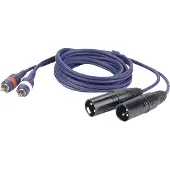 DAP FL26150 2x XLR male - 2x RCA 1.50 meter