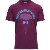 Fostex Garments - T-shirt Operation Market Garden (kleur: Maroon / maat: XL)