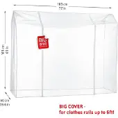 TATKRAFT BIG beschermhoes voor kledingrek, 183 x 60 x 160cm