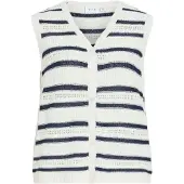 Vila Gebreide bodywarmer 'VIKENGA' zwart / wit