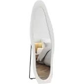 HOMCOM -Ganzkörperspiegel-Glas, Polyester-50L x 4B x 160H cm-Weiß