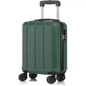 YONSLY Handbagage Koffer - 46x31x20 cm - Reiskoffer 25L - Donkergroen