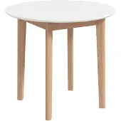 HOMCOM Eettafel, keukentafel voor 2 personen, eettafel, hout, wit