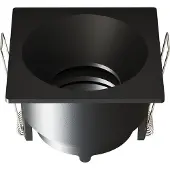 LEDVION – LED Inbouwspot Vierkant 81x81mm – Zwart – Dimbaar – Kantelbaar – GU10 – IP20