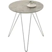 Idimex BENNO salontafel met rond tafelblad in betonlook