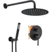 REA Inbouw Regendoucheset Lungo Black + Box