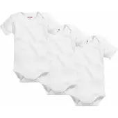 Schnizler romper korte mouw wit 3 stuks