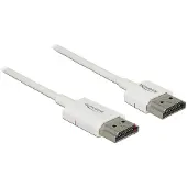 DeLOCK Dunne Premium Actieve HDMI kabel - versie 2.0 (4K 60Hz) / wit - 3 meter