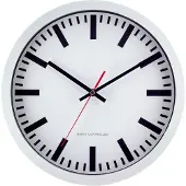 Eurotime Tijdsein gestuurde Stationsklok, wit