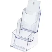 Sigel folderhouder acryl DIN lang met 3 vakken